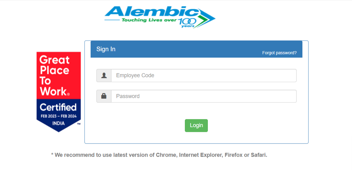 MyAlembic Login